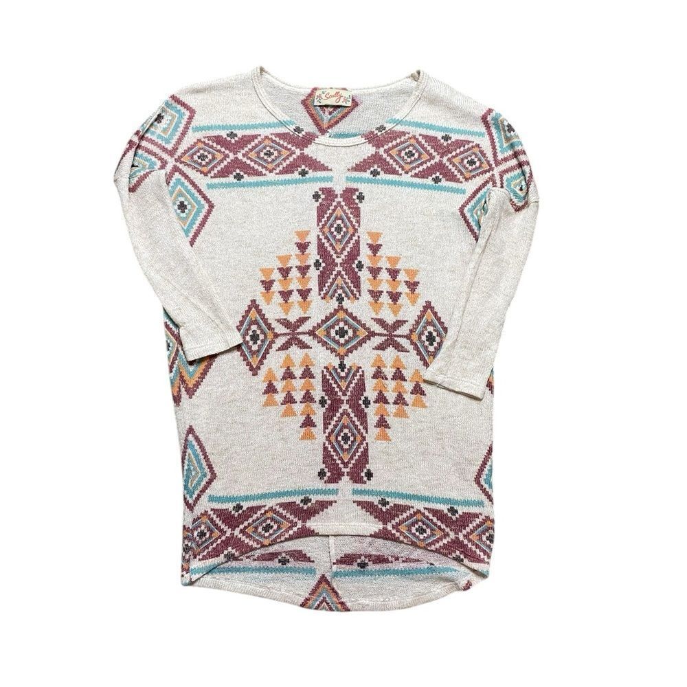 SCULLY Aztec Patterned Knit Sweater Size Small